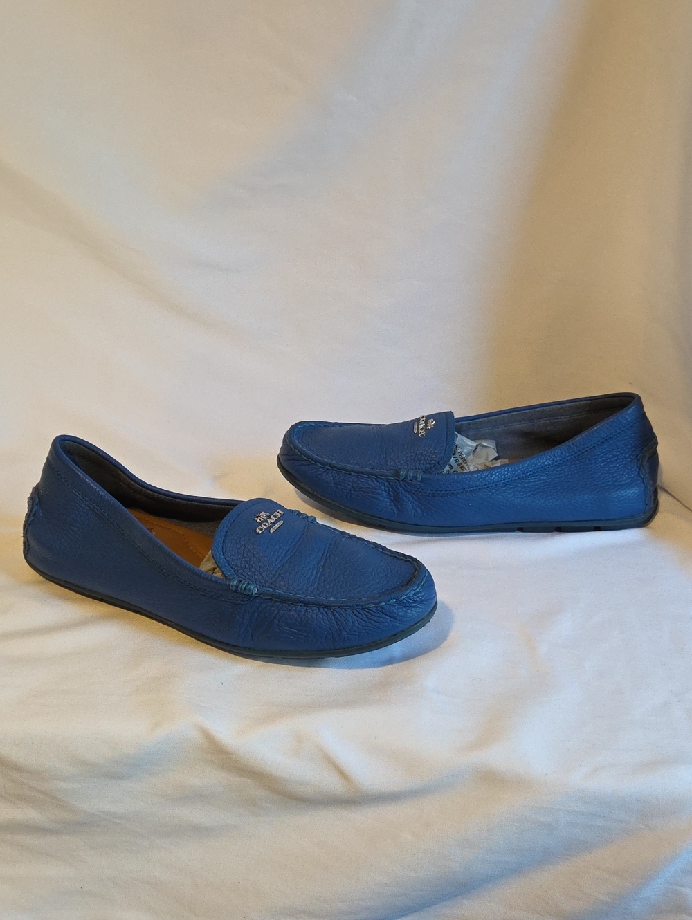 Coach Blue Leather Driving Loafers